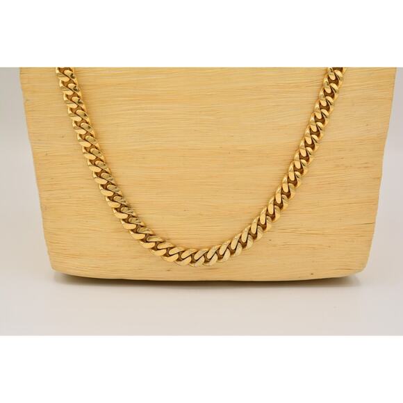 Givenchy Vintage Cuban Chain Necklace Unisex Gold Heavy Chunky Runway 37" Bin3D - Picture 7 of 12